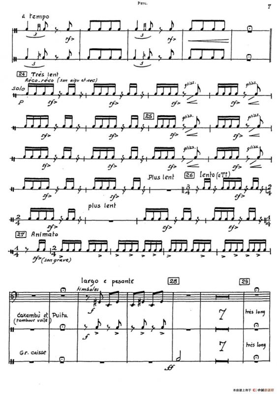 Nonetto（打击乐器组分谱）