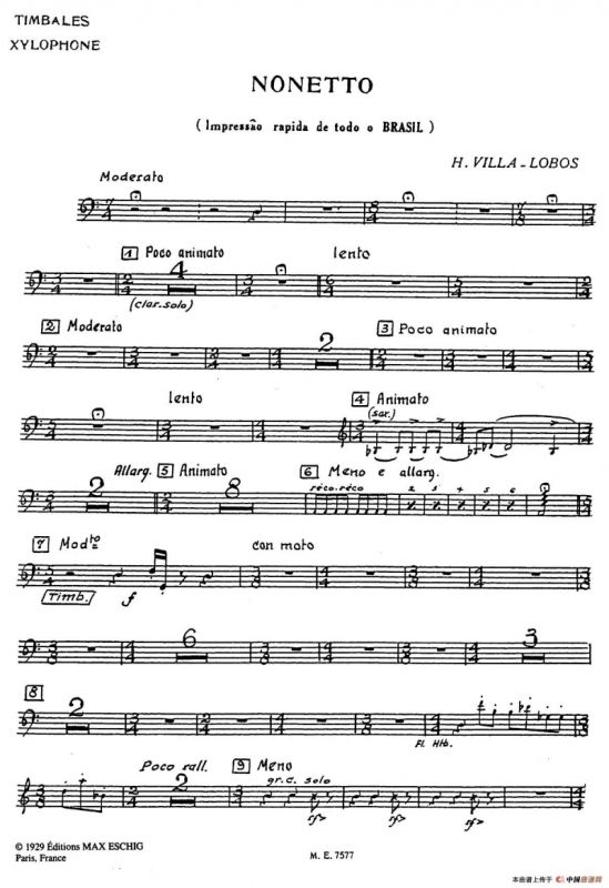 Nonetto（木琴分谱）