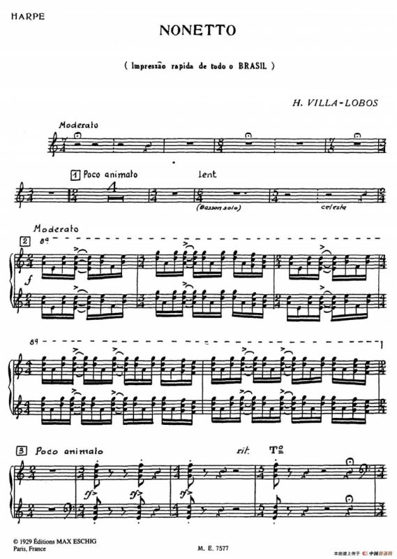 Nonetto（竖琴分谱）