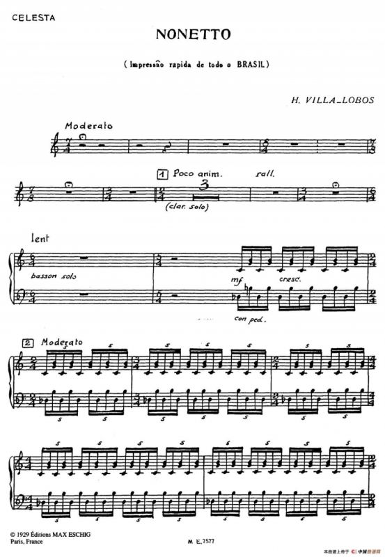 Nonetto（钢片琴分谱）