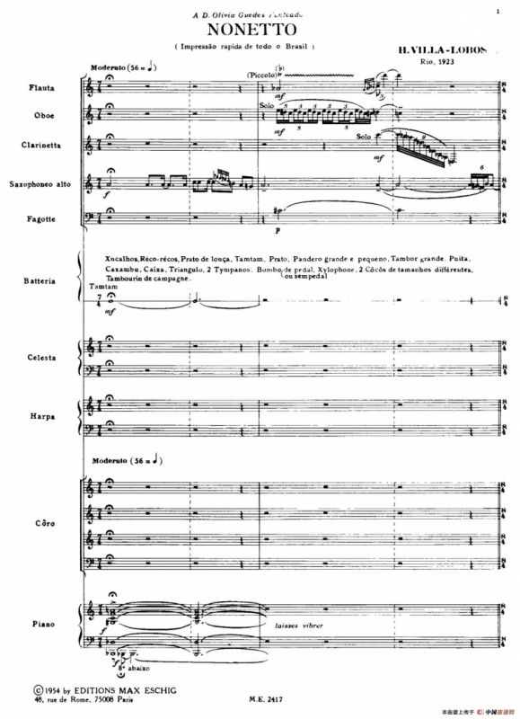 Nonetto（管乐团总谱）