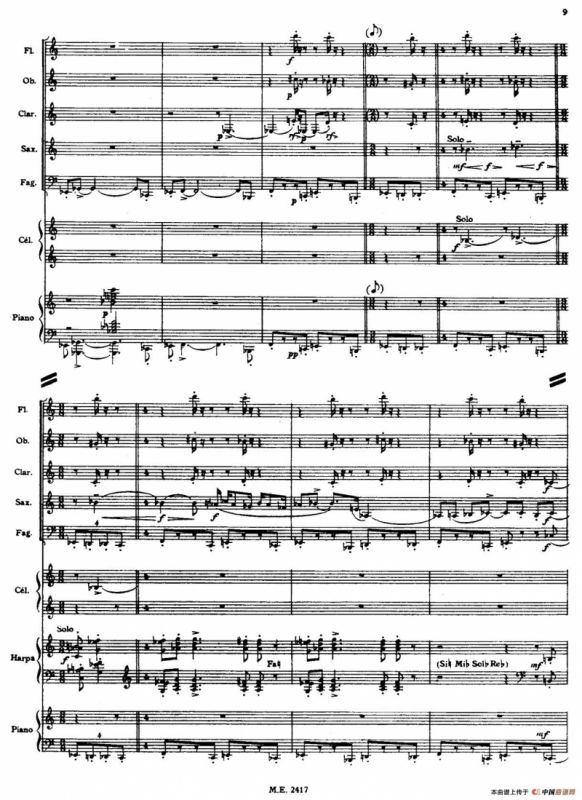 Nonetto（管乐团总谱）