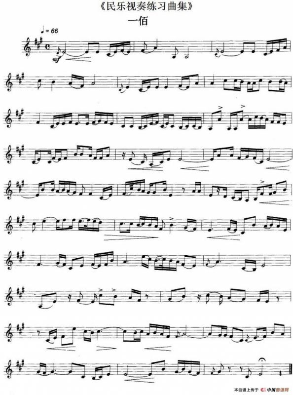 民乐视奏练习曲集（100—101）