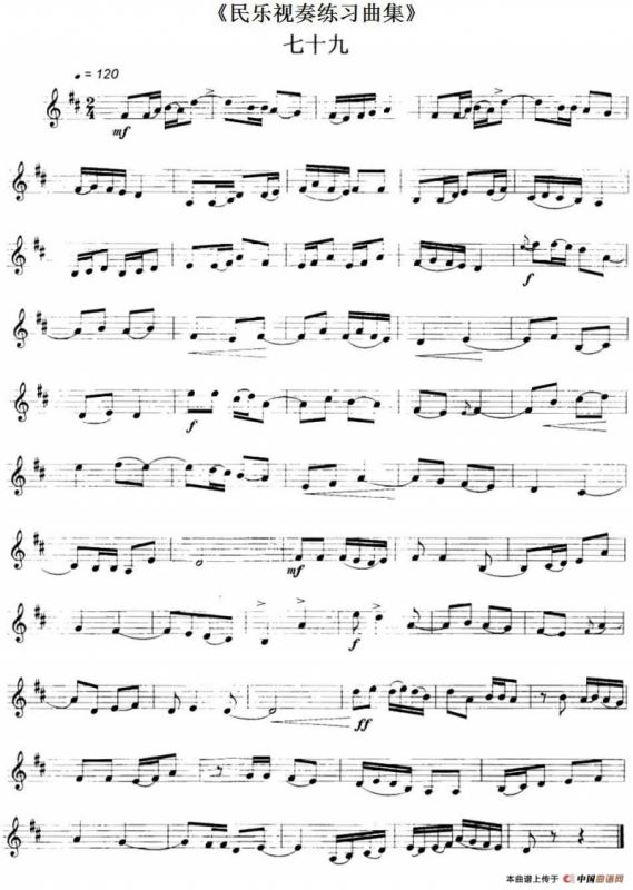 民乐视奏练习曲集（79—80）