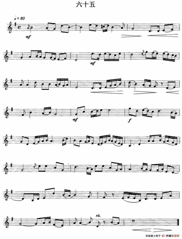 民乐视奏练习曲集（64—65）