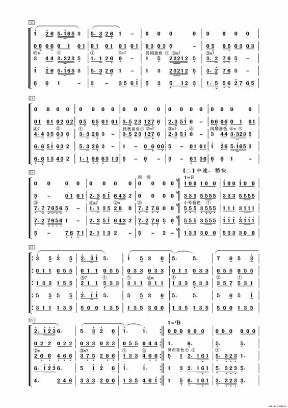 镜泊湖之歌（器乐合奏总谱）