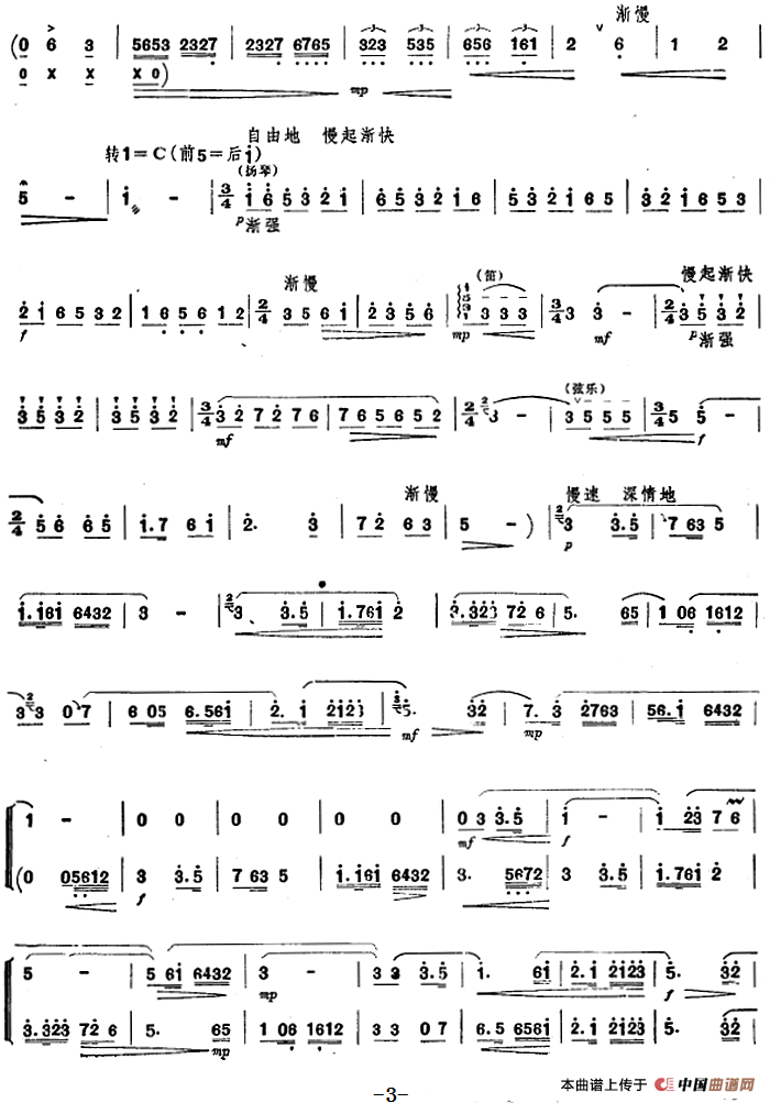 喜报（唢呐谱）