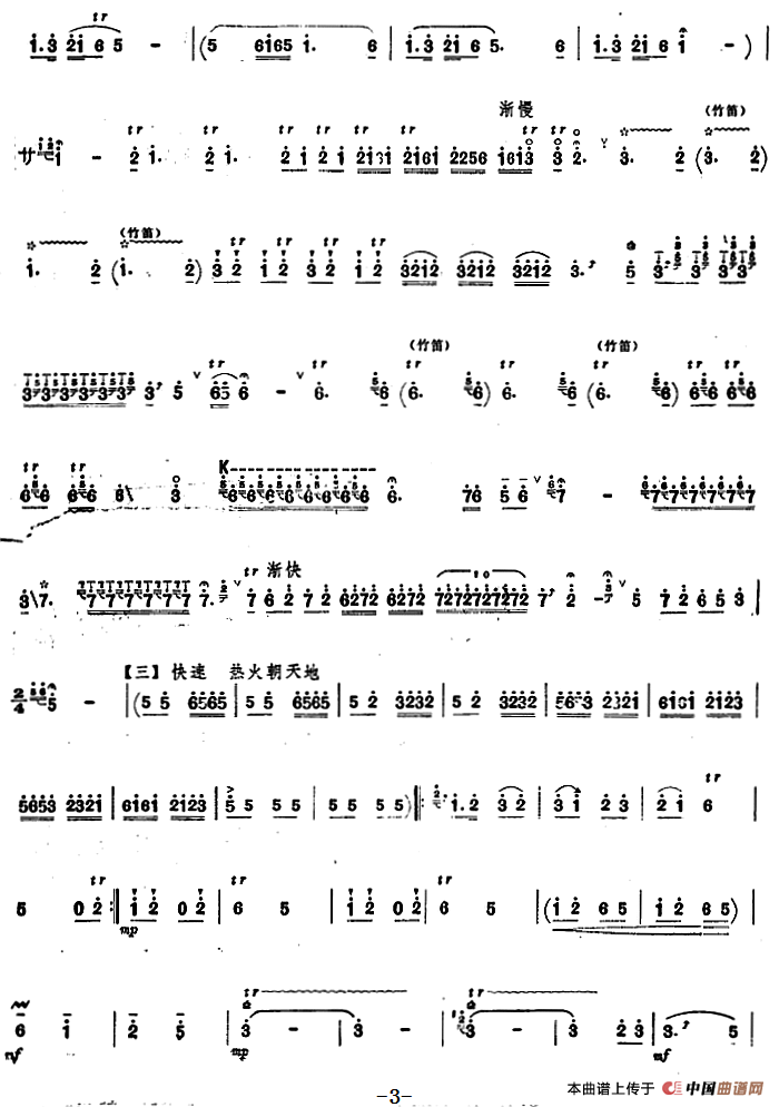 欢乐的茶乡（唢呐谱）