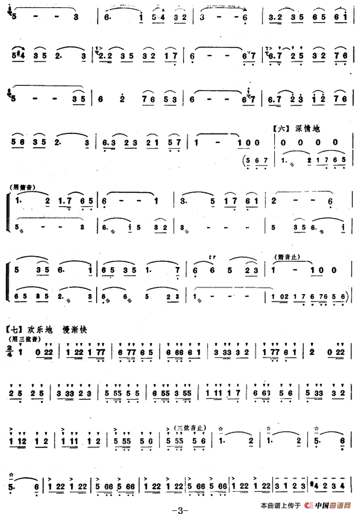 红旗渠凯歌（唢呐谱）