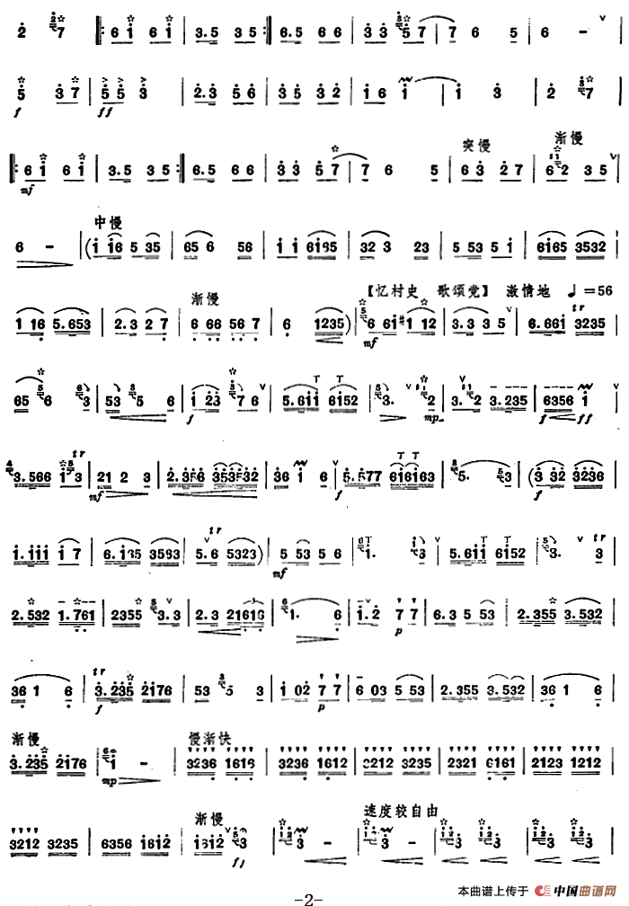 公社一片新气象（唢呐谱）