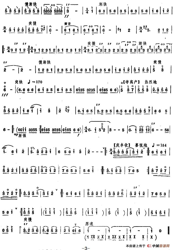 公社一片新气象（唢呐谱）