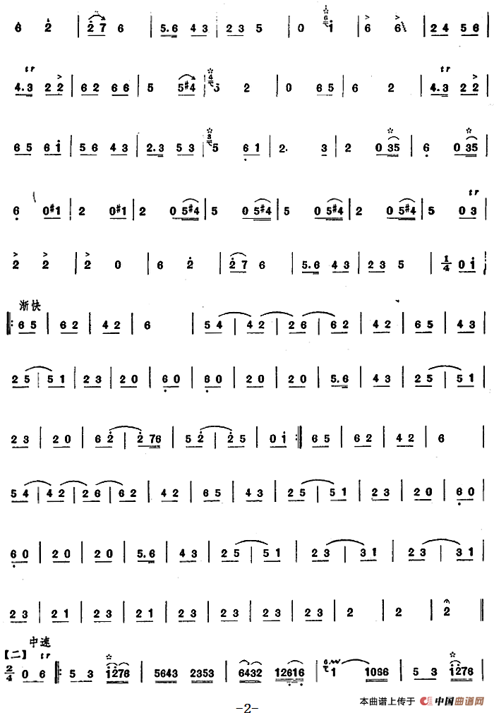 满堂红（唢呐谱）