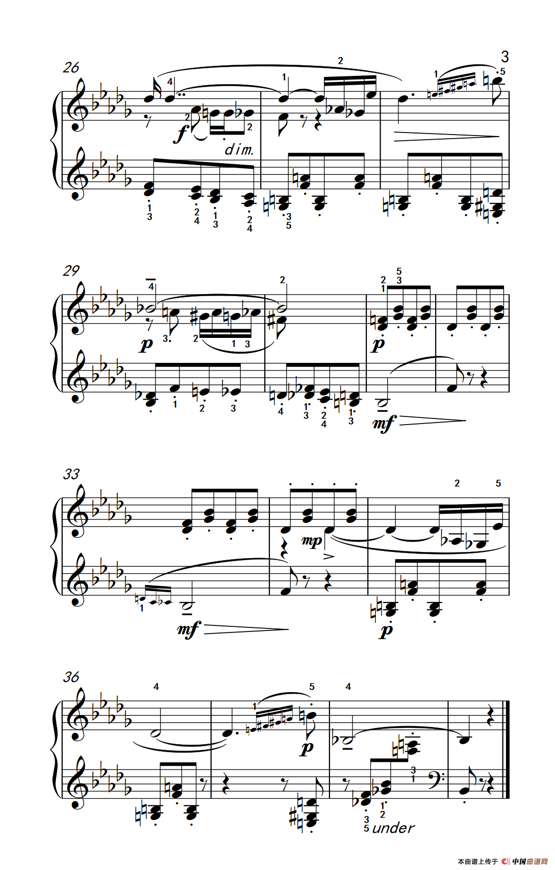 第五级 1.瞬息的幻想（中央音乐学院 钢琴（业余）考级教程 4-6级）