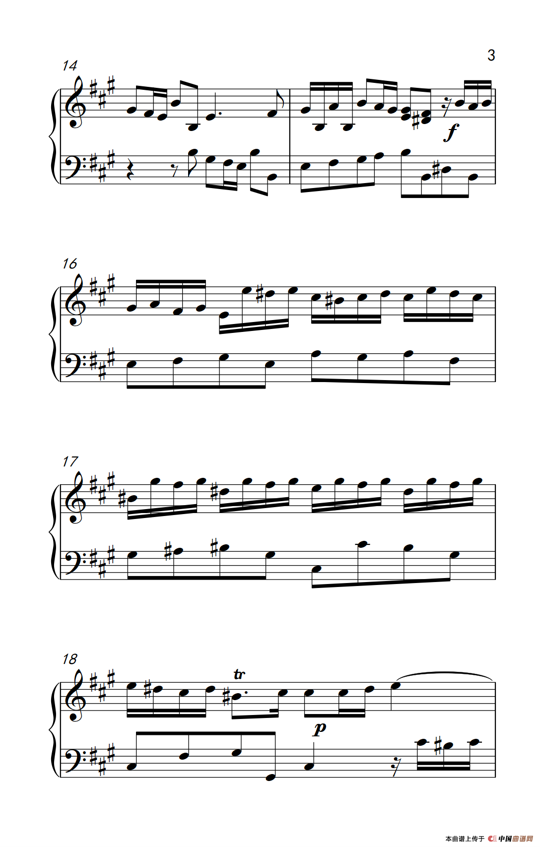 第五级 2.A大调奏鸣曲（中央音乐学院 钢琴（业余）考级教程 4-6级）