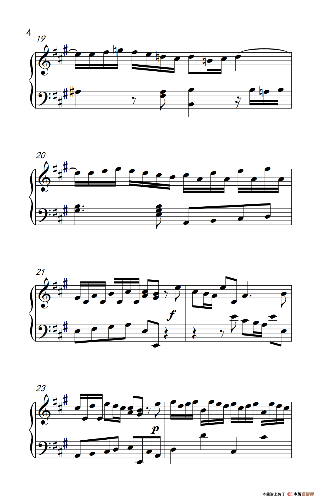 第五级 2.A大调奏鸣曲（中央音乐学院 钢琴（业余）考级教程 4-6级）