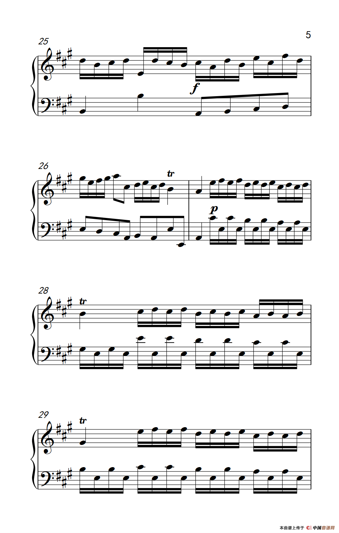 第五级 2.A大调奏鸣曲（中央音乐学院 钢琴（业余）考级教程 4-6级）