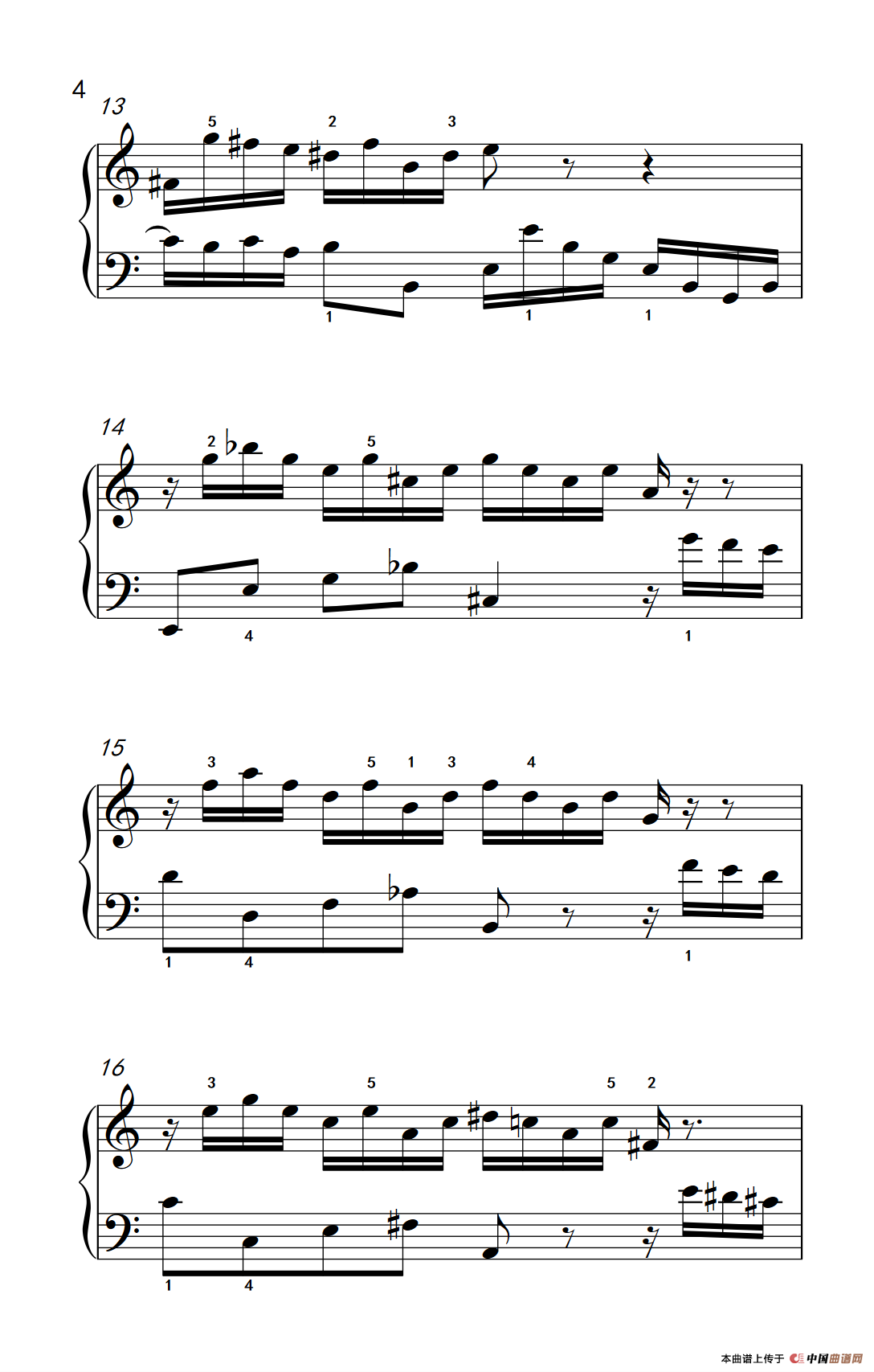 第五级 1.二部创意曲（中央音乐学院 钢琴（业余）考级教程 4-6级）