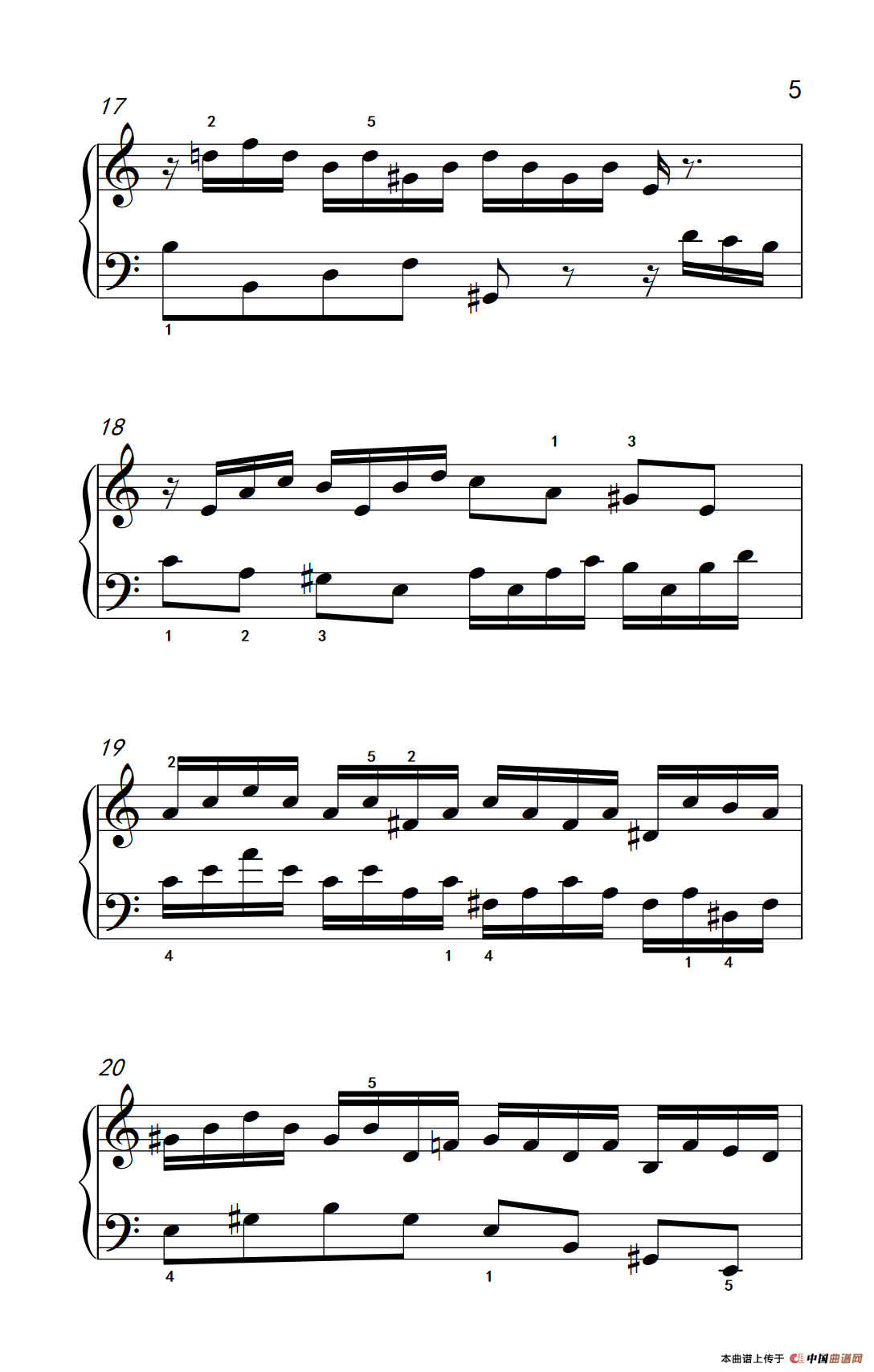 第五级 1.二部创意曲（中央音乐学院 钢琴（业余）考级教程 4-6级）