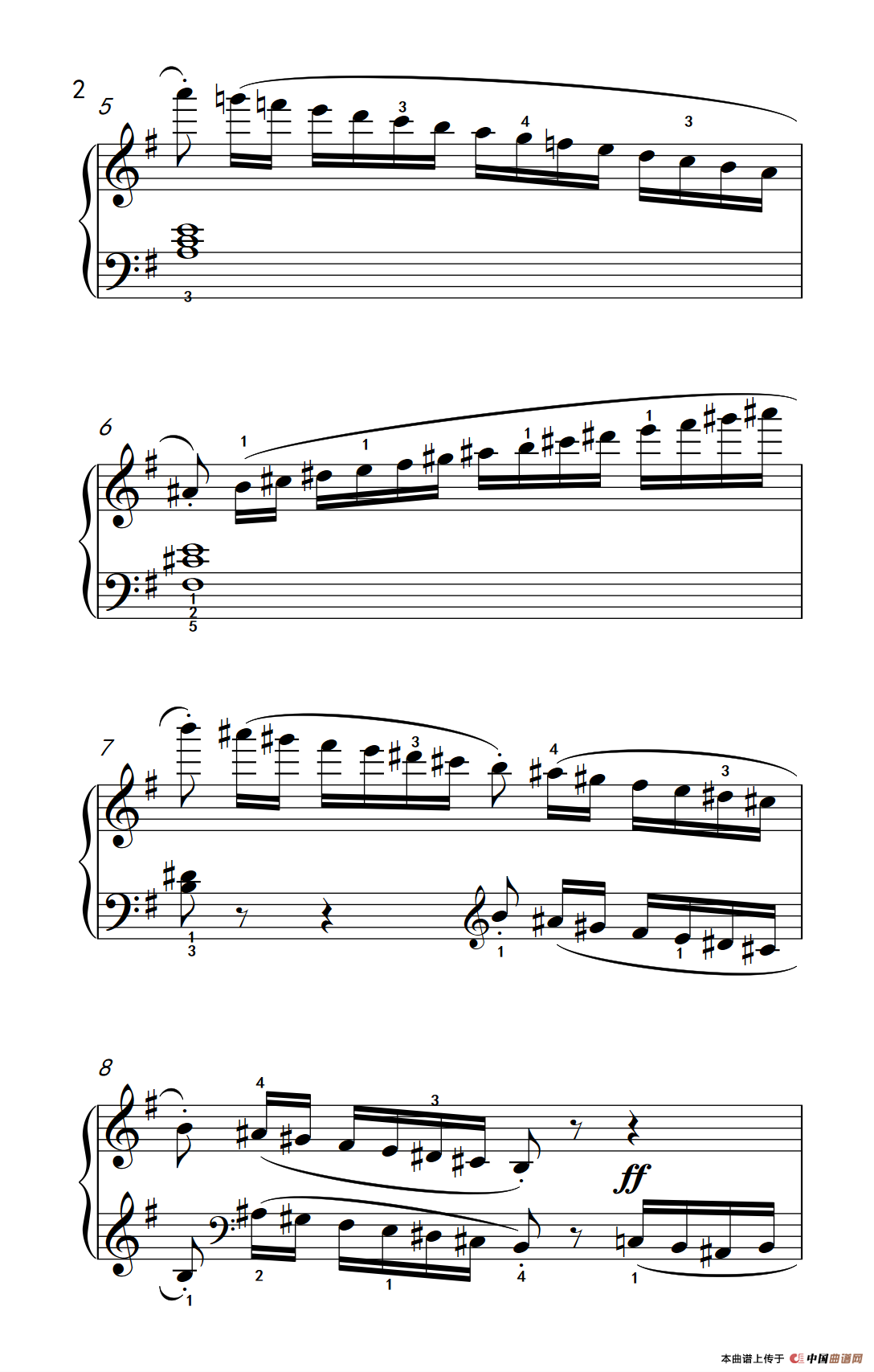 第五级 3.练习曲（中央音乐学院 钢琴（业余）考级教程 4-6级）