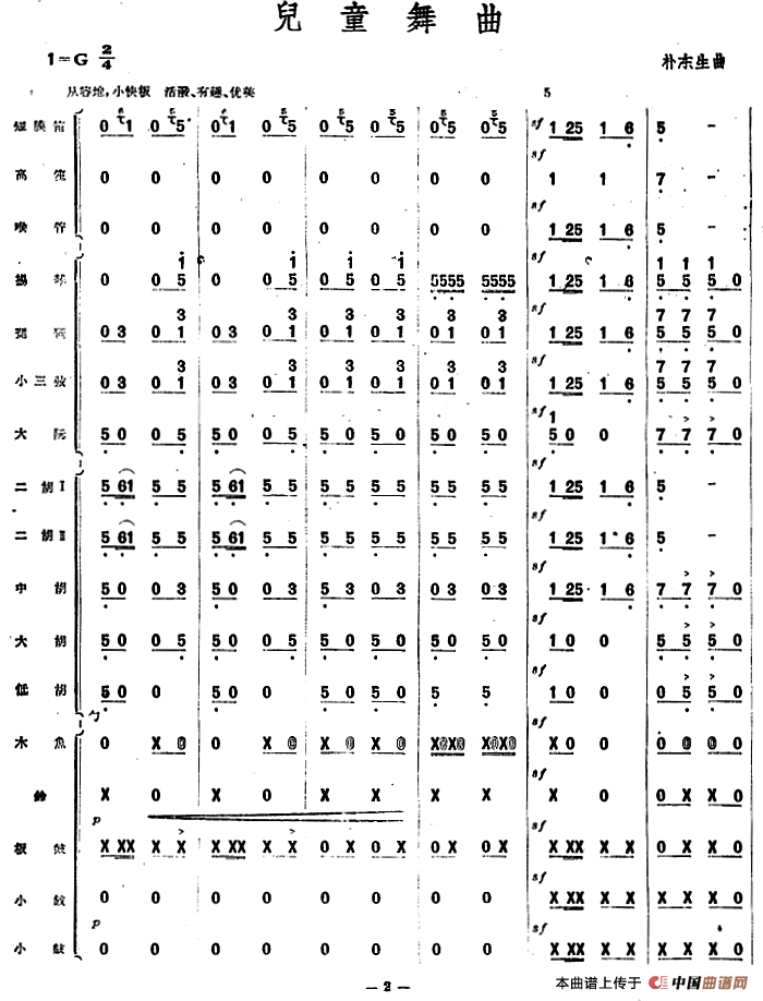 儿童舞曲（管弦乐总谱）