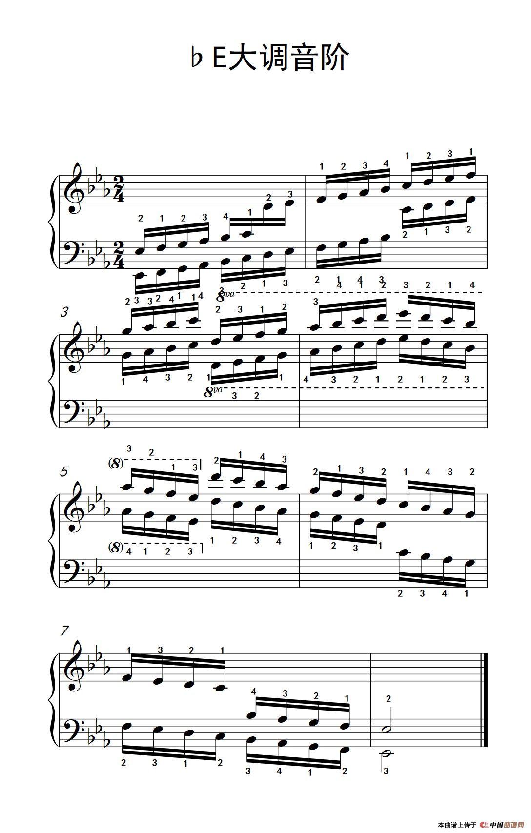 第五级 17.?E大调音阶（中央音乐学院 钢琴（业余）考级教程 4-6级）