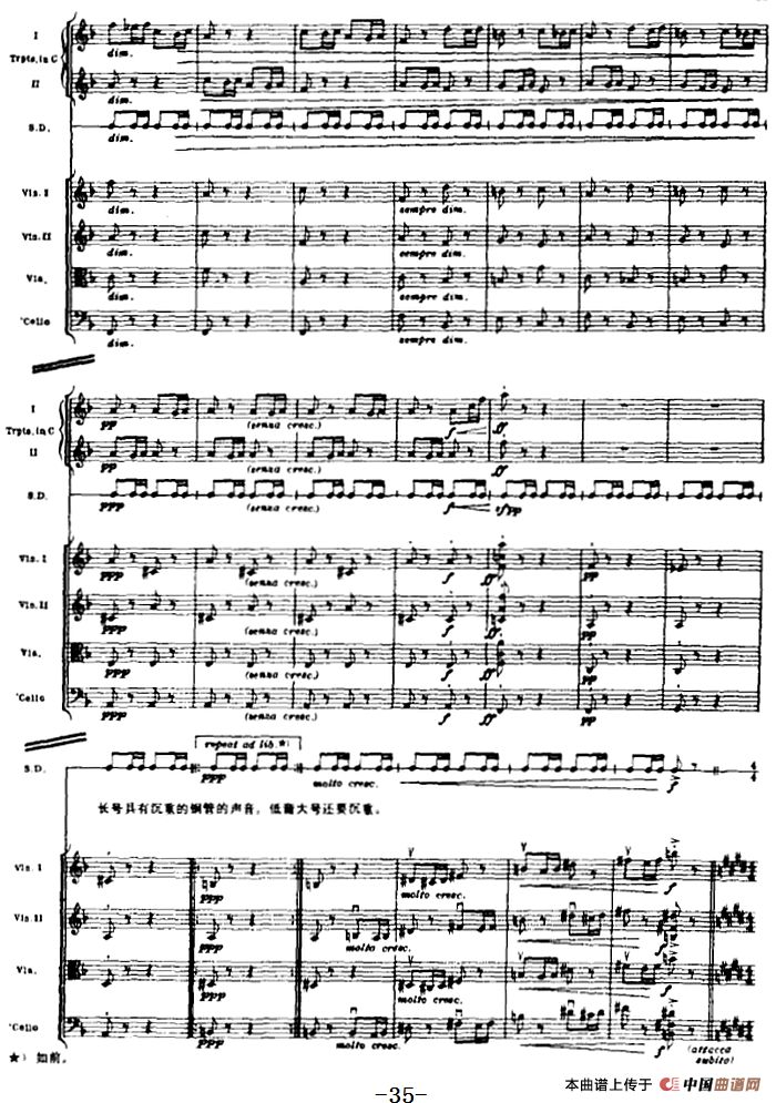 浦塞尔主题变奏与赋格曲（P31-P65）（管弦乐队总谱）