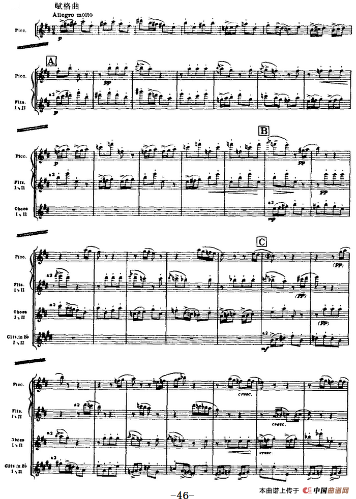 浦塞尔主题变奏与赋格曲（P31-P65）（管弦乐队总谱）