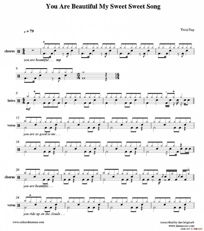 You Are So Good（鼓谱）