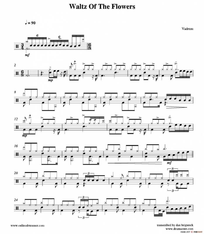 Waltz Of The Flowers.pdf（鼓谱）