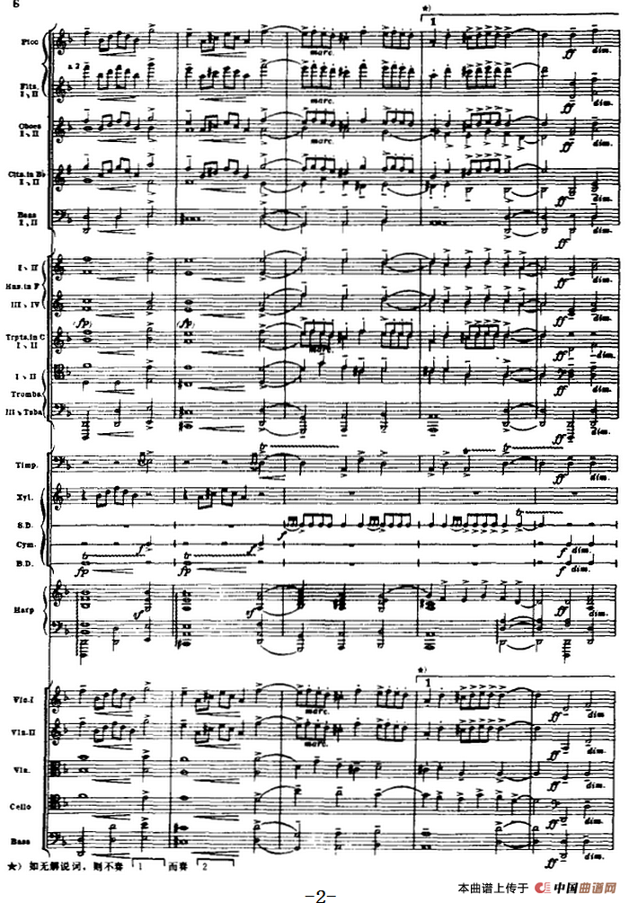 浦塞尔主题变奏与赋格曲（P1-P30）（管弦乐队总谱）