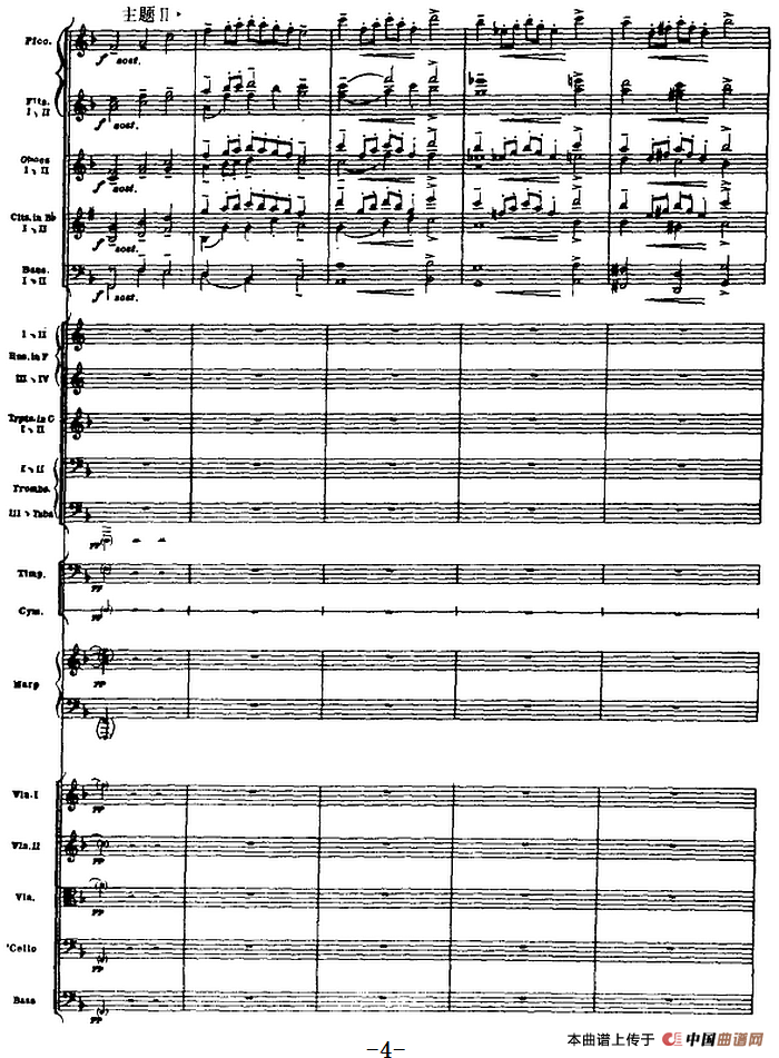 浦塞尔主题变奏与赋格曲（P1-P30）（管弦乐队总谱）