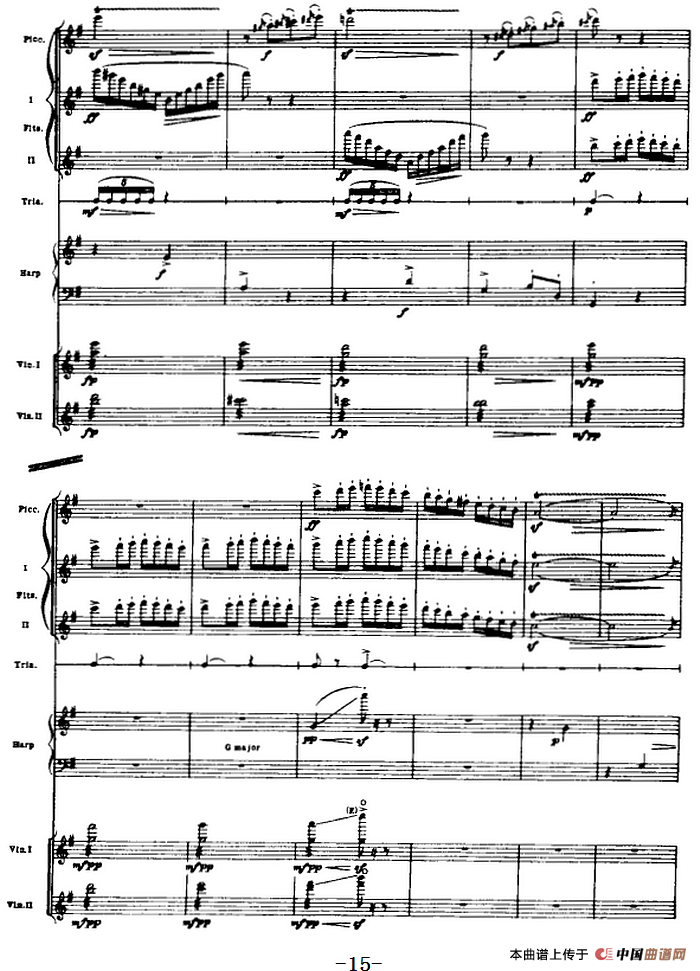 浦塞尔主题变奏与赋格曲（P1-P30）（管弦乐队总谱）