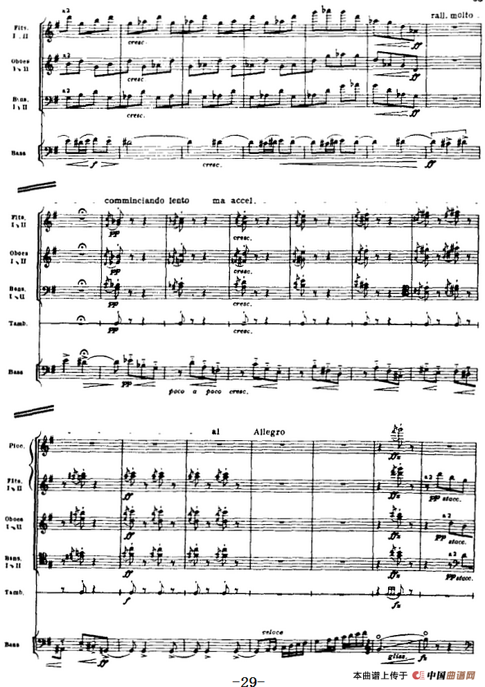 浦塞尔主题变奏与赋格曲（P1-P30）（管弦乐队总谱）