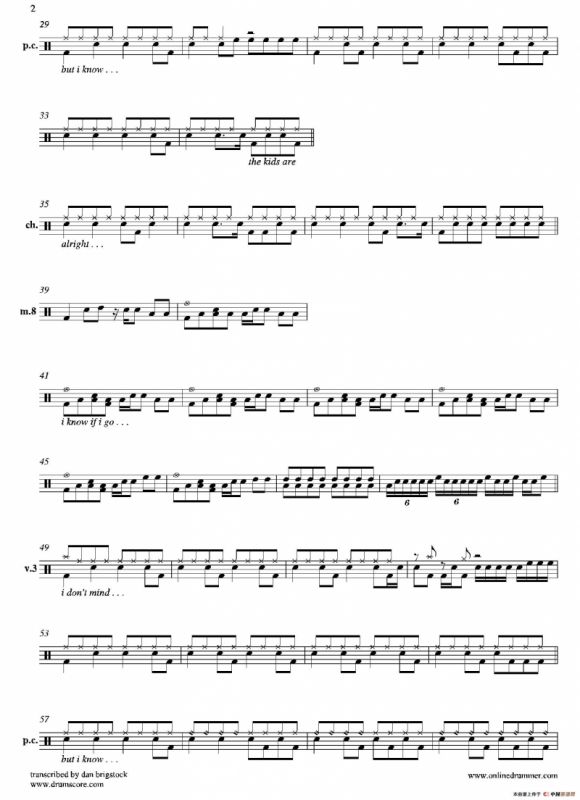 The Kids Are Alright（鼓谱）