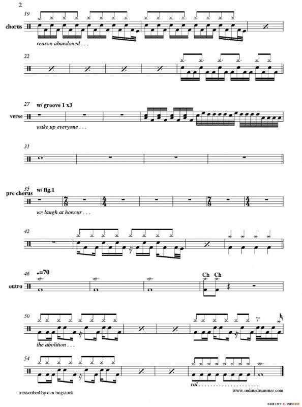 The Abolition of Man（鼓谱）