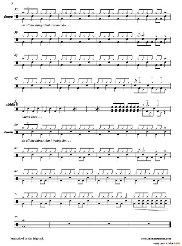 Pork and Beans（鼓谱）