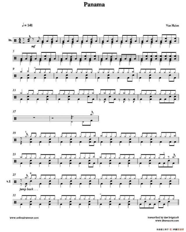Panama（鼓谱）
