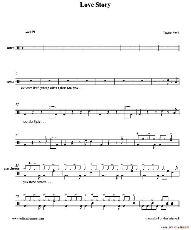 Love Story（鼓谱）