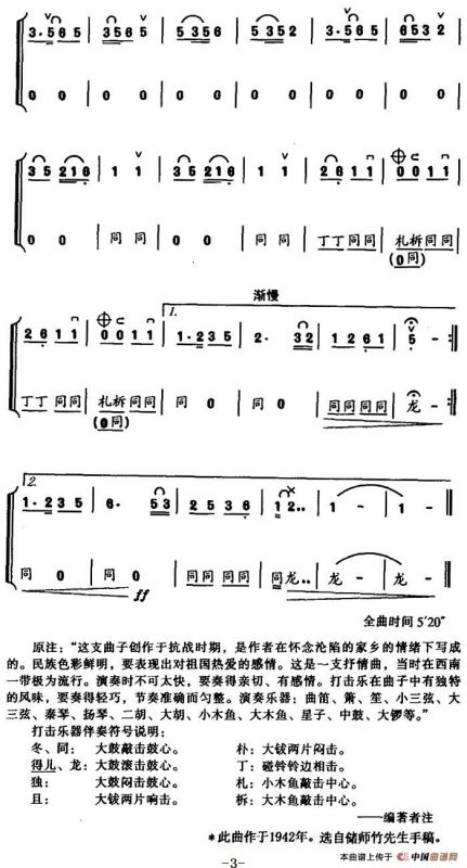 祖国之恋（原名《不想她》）（民乐合奏）