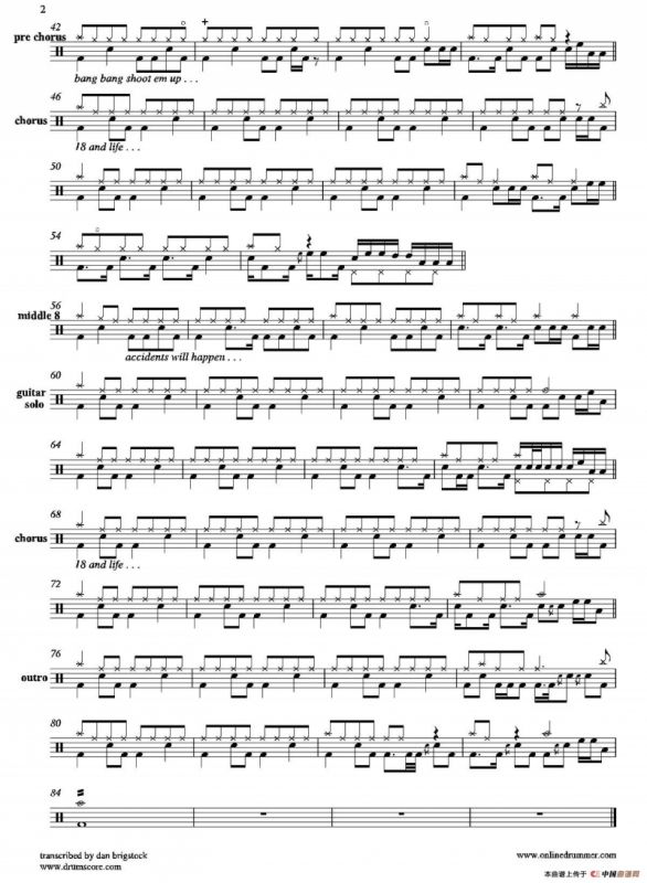 And Life（鼓谱）