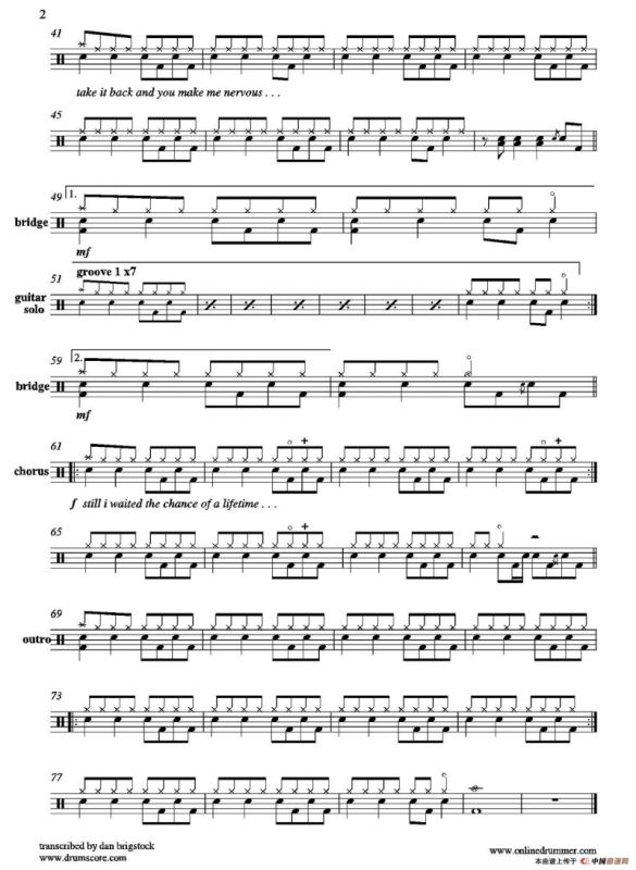 Universally Speaking（鼓谱）