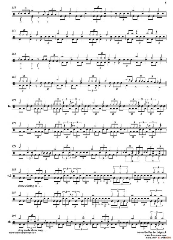 Where Eagles Dare（鼓谱）