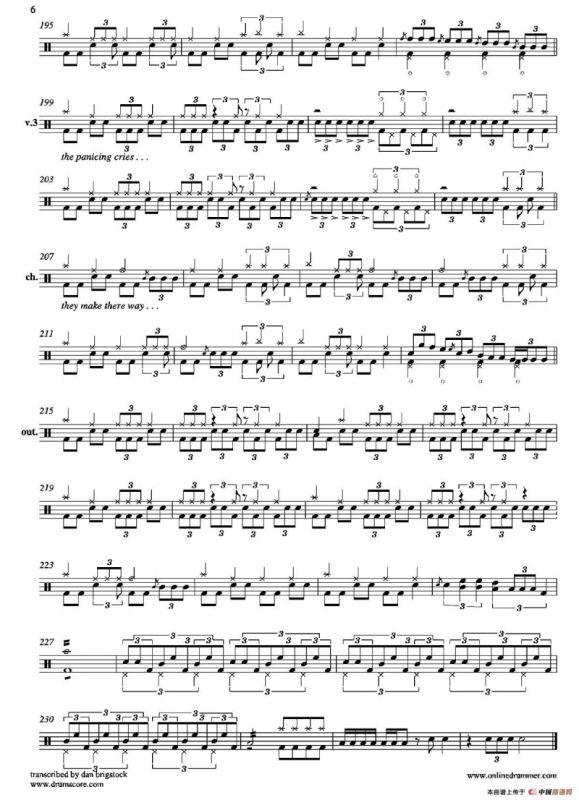 Where Eagles Dare（鼓谱）