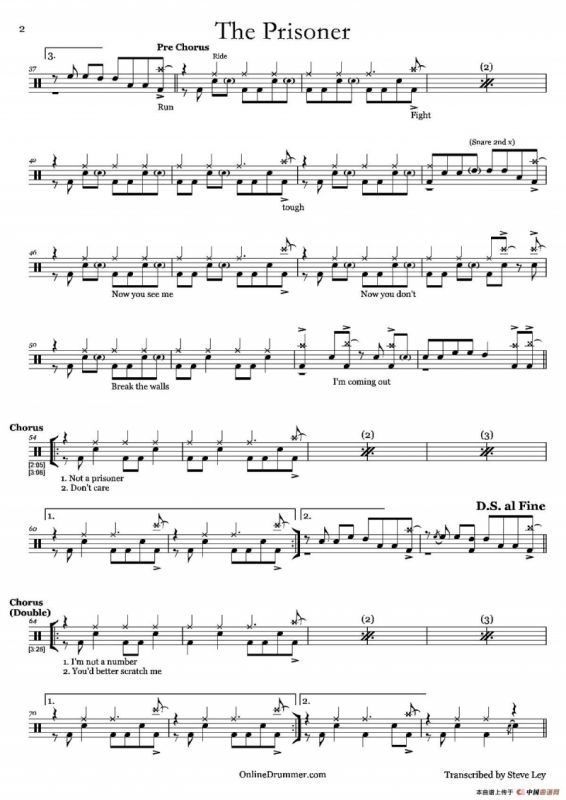 The Prisone（鼓谱）