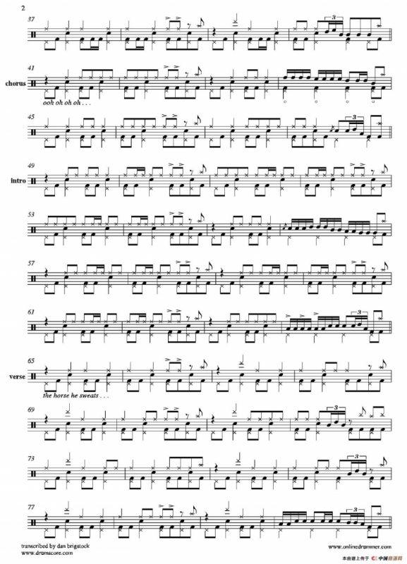 The Trooper（鼓谱）