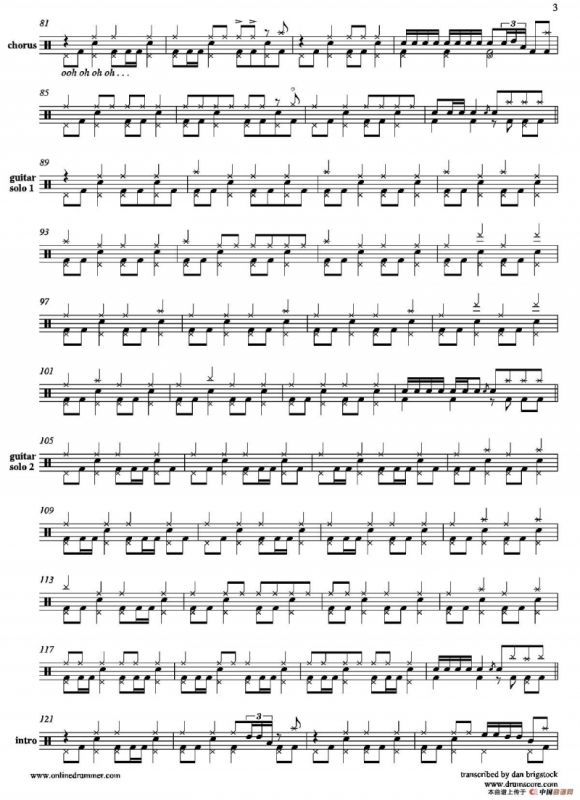 The Trooper（鼓谱）