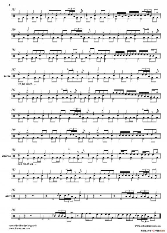 The Trooper（鼓谱）