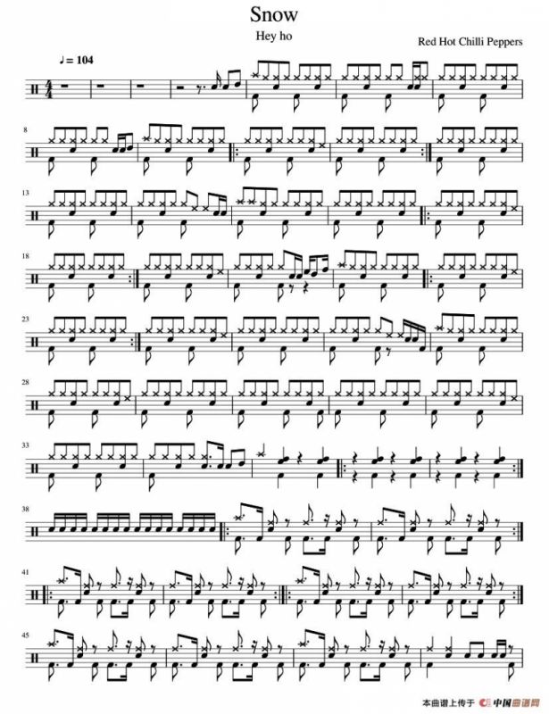 Snow（鼓谱）