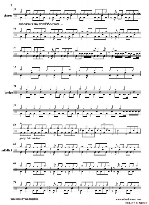 Basket Case（鼓谱）