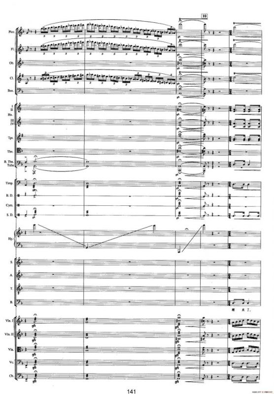 钱塘江-四.第三乐章 5.大潮放歌（总谱）